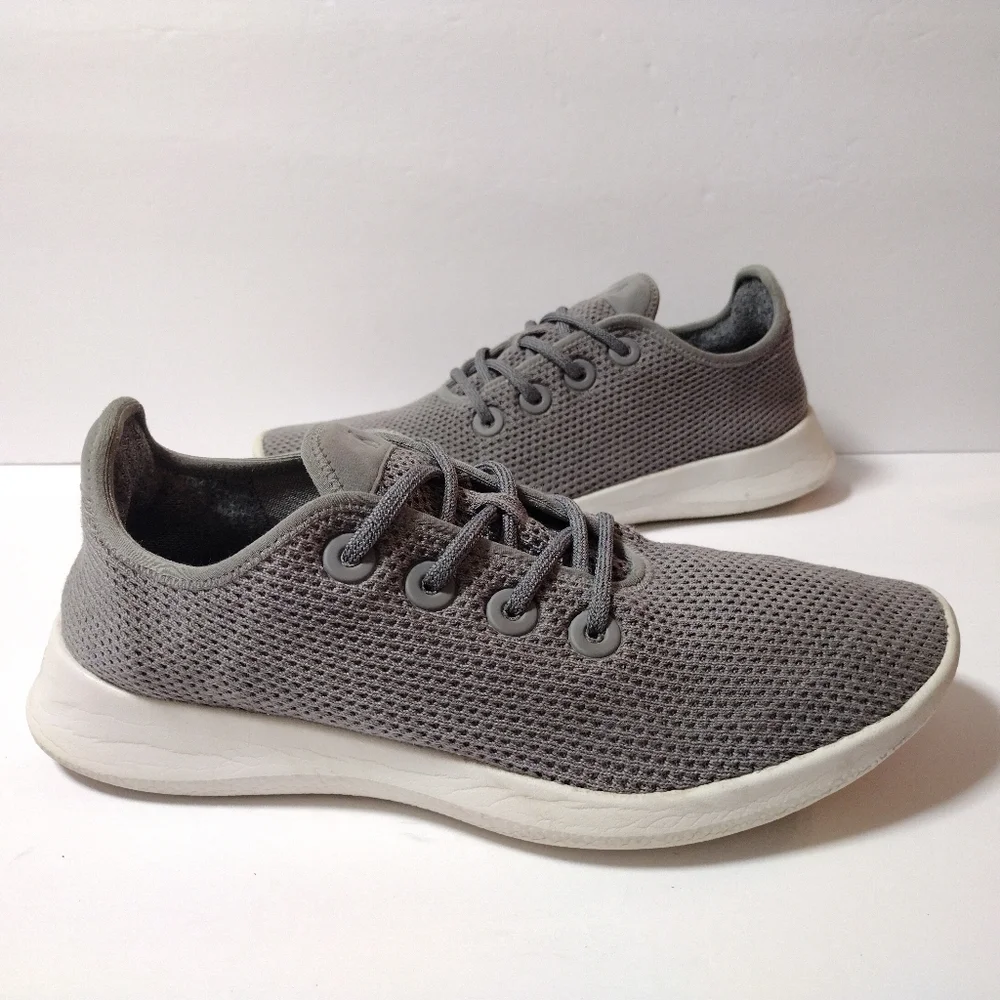 Allbirds Men's Tree Runners Knit Lace-Up Everyday Comfort Casual Sneakers Grey